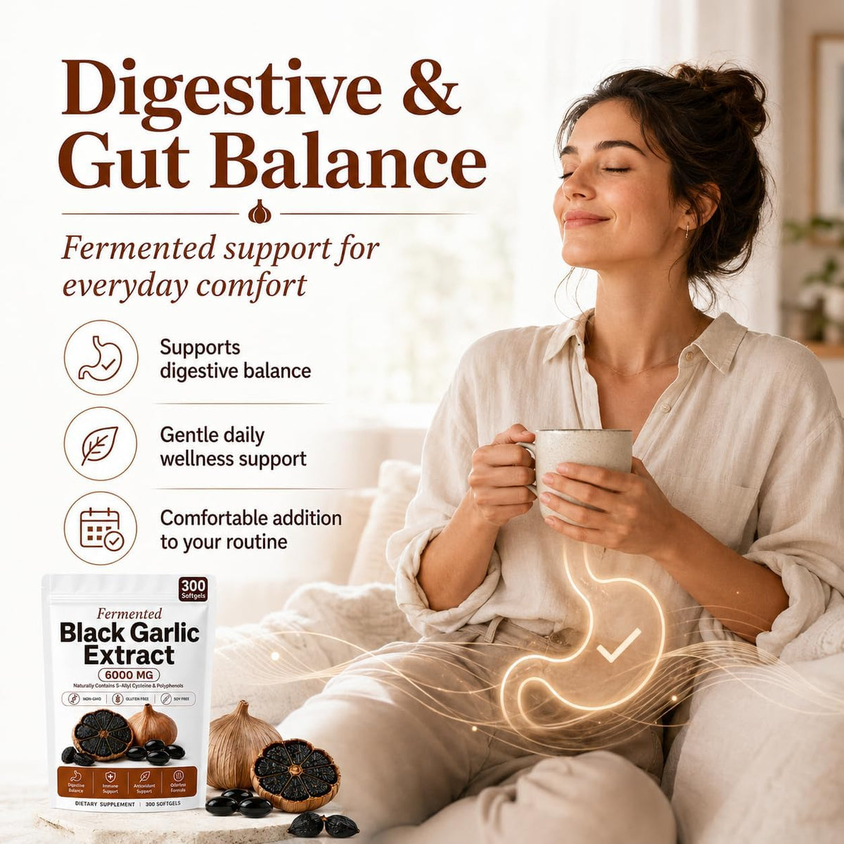 Black Garlic Extract Capsules 300 Softgels K867011
