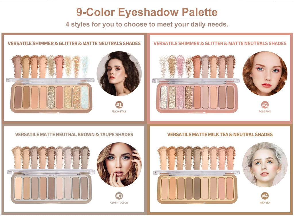 Mini Neutral Nude Matte Eyeshadow Palette C423