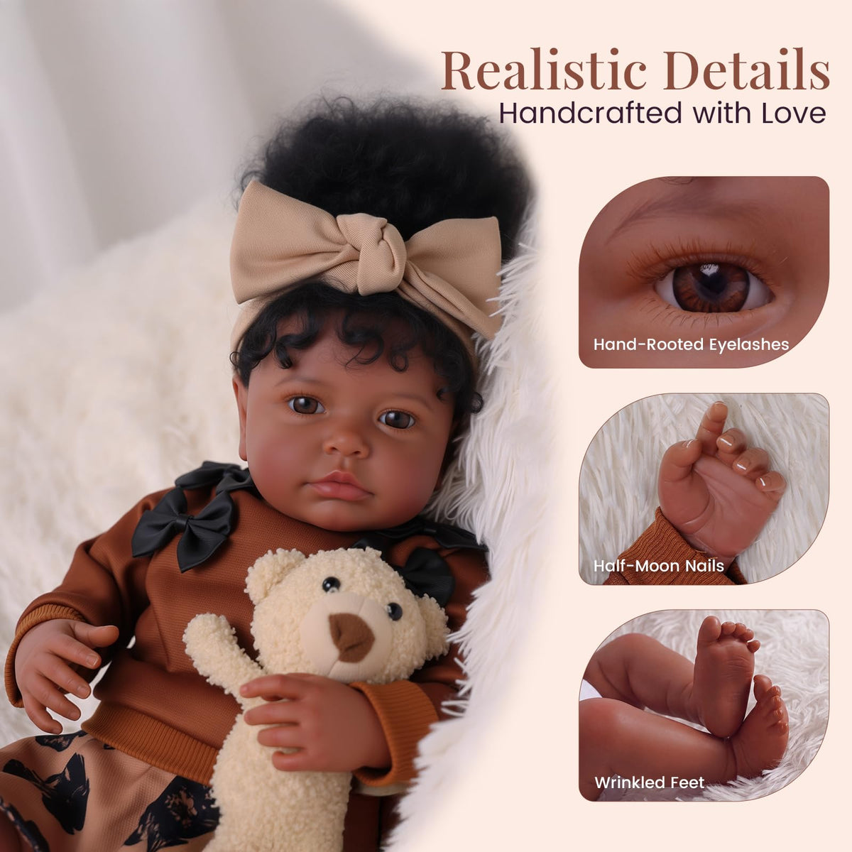 20 Inch Black Baby Doll with Play Set K5658