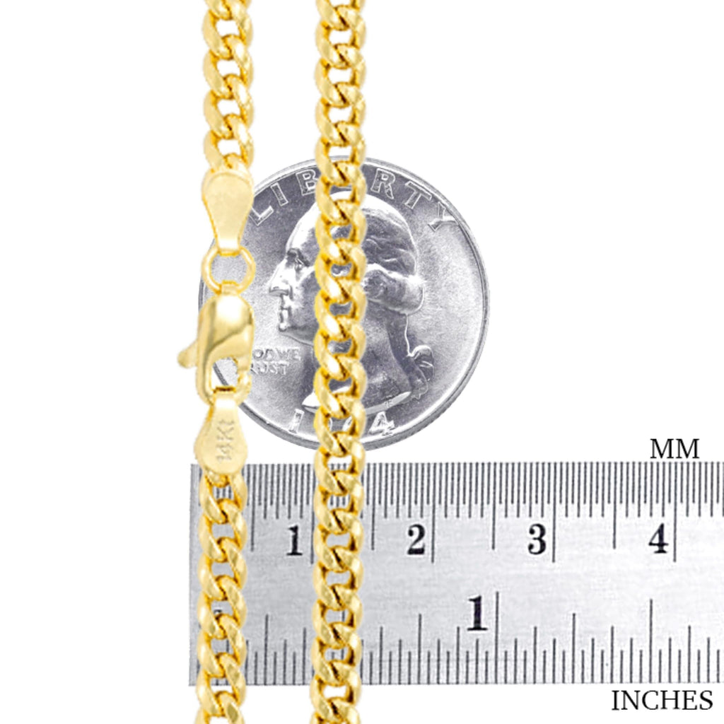 14k Yellow Gold Cuban Link Chain Necklace X461099