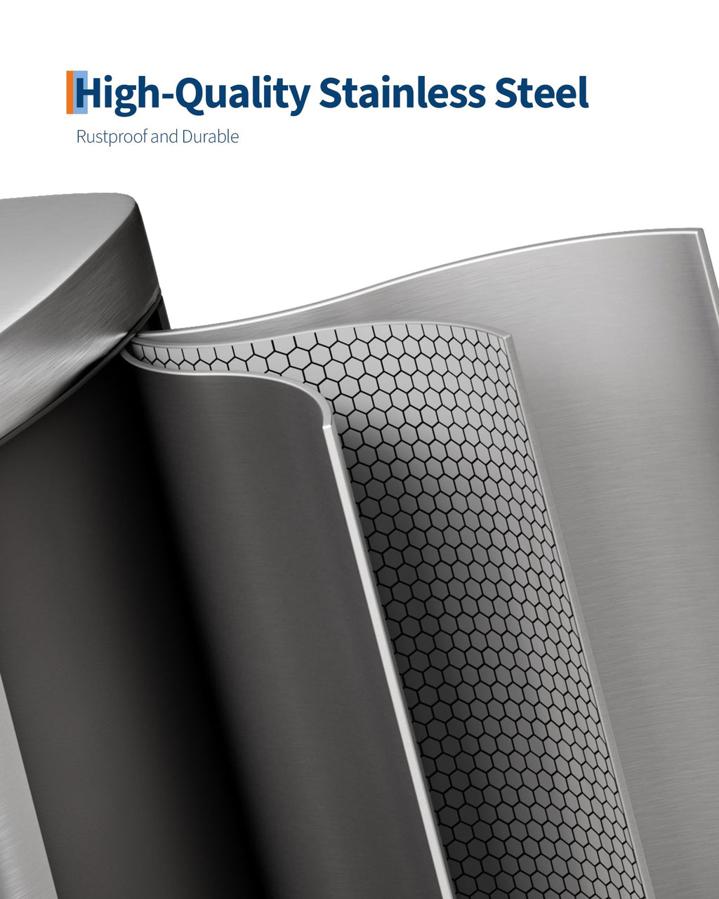 Step-on Stainless Steel Kitchen Trash Can 13 Gal S254