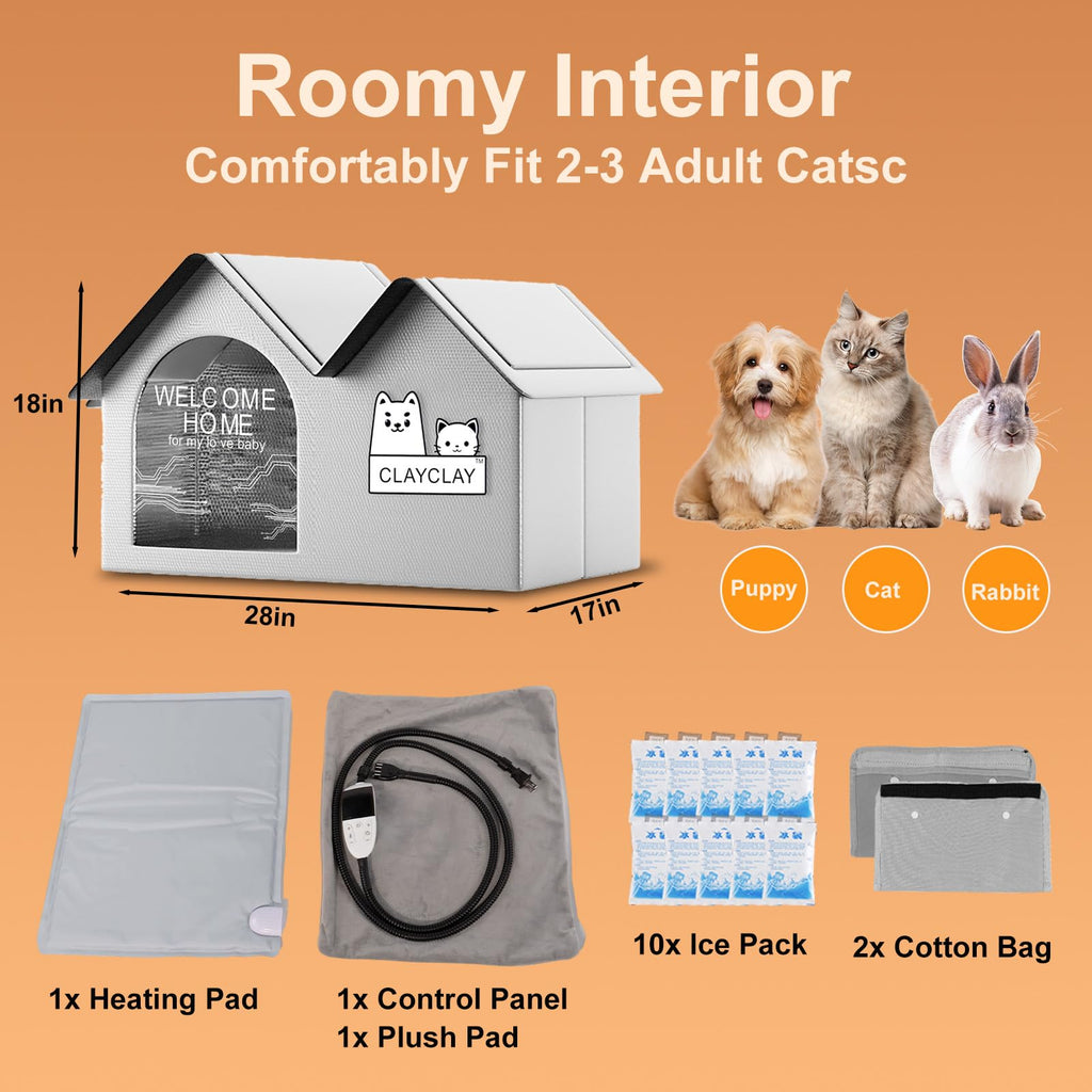 Heated Waterproof Insulated Outdoor Cat House K5192