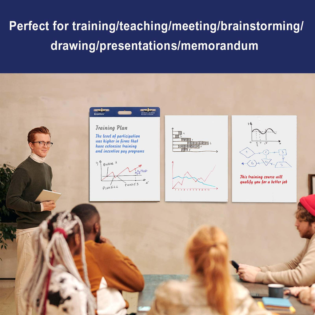 25 x 30 Inch Flip Chart Pad, 30 Sheets, 4 Pads Q511233