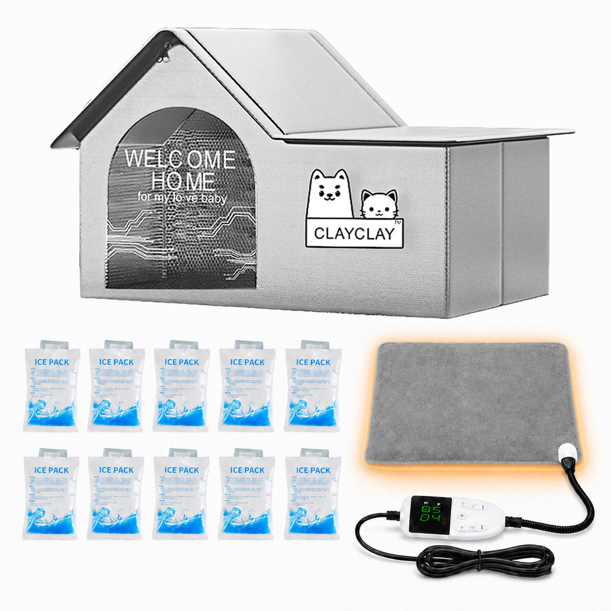 Heated Waterproof Insulated Outdoor Cat House K5192
