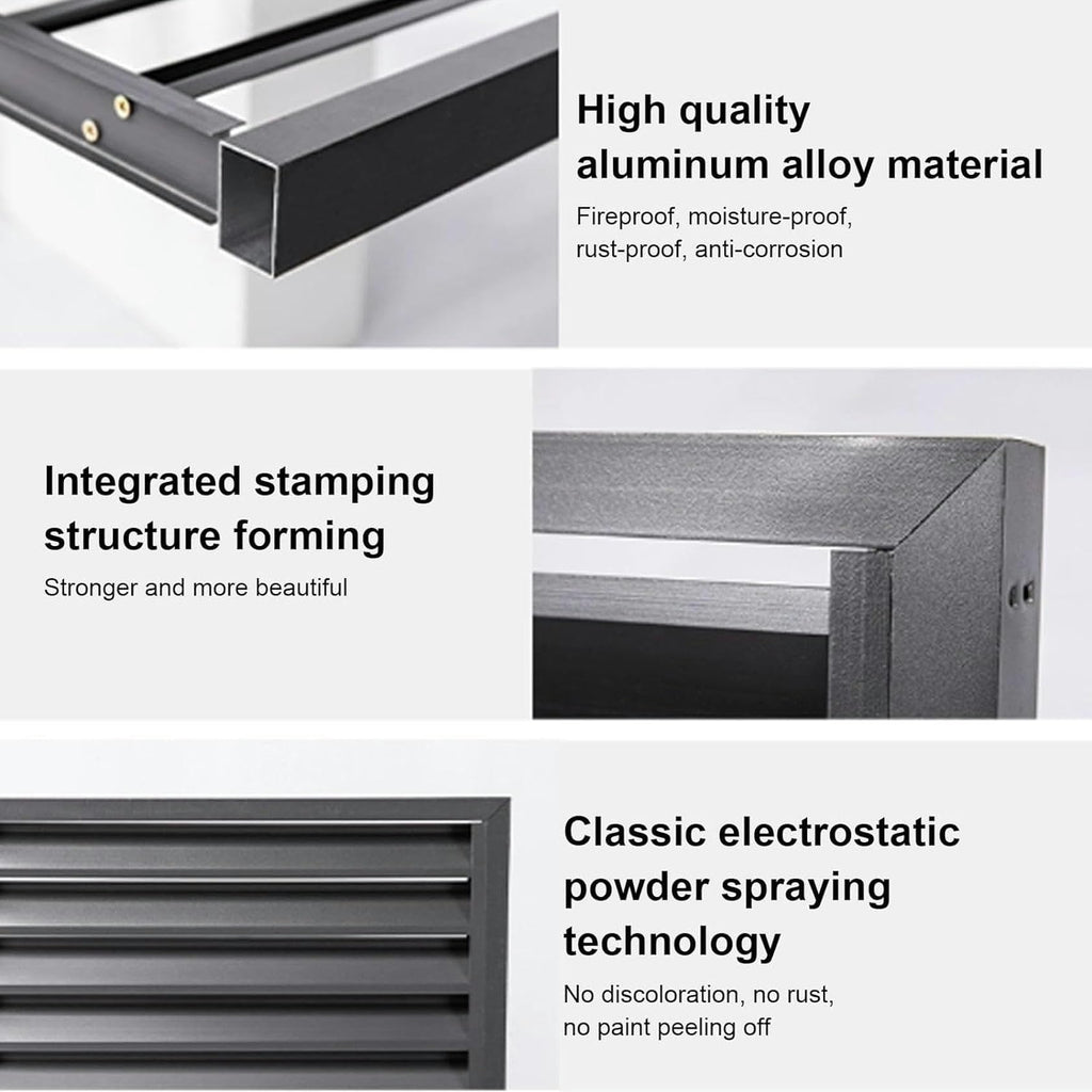 Air Conditioner Fence for Outside Units, Mini Split Pipe Cover, Aluminum AC Cover V759914
