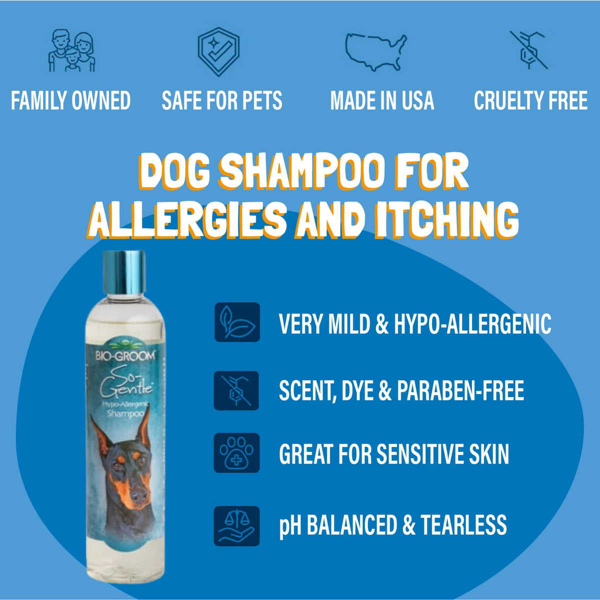 Hypoallergenic Tearless Dog Shampoo 1 Gallon D103314