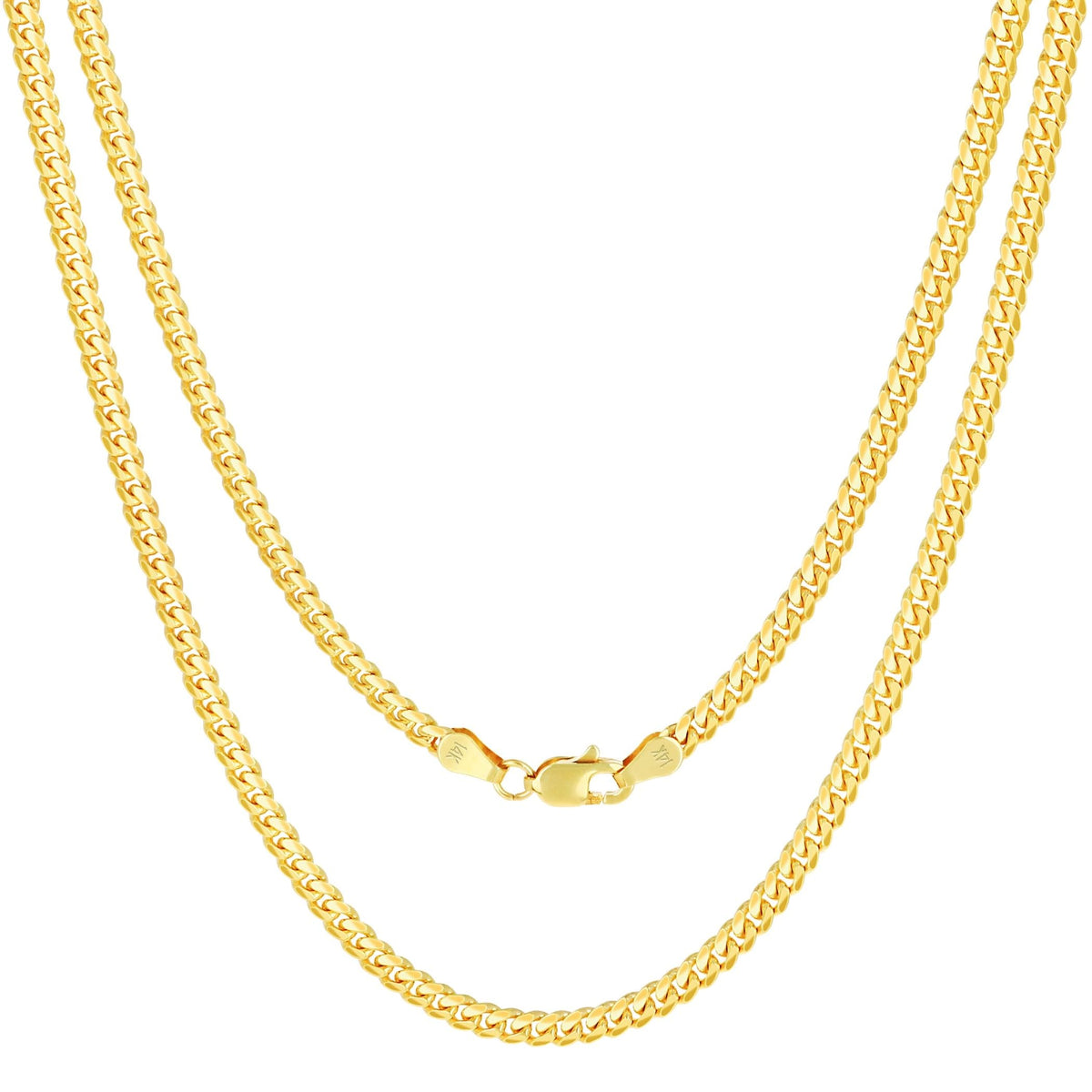 14k Yellow Gold Cuban Link Chain Necklace X461099