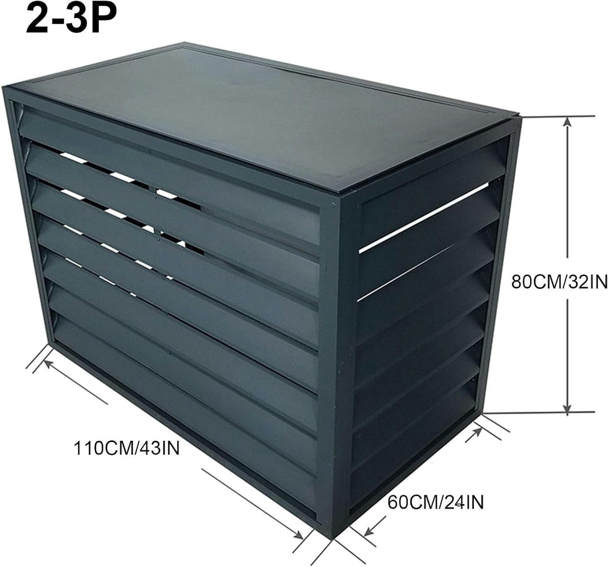 Air Conditioner Fence for Outside Units, Mini Split Pipe Cover, Aluminum AC Cover V759914