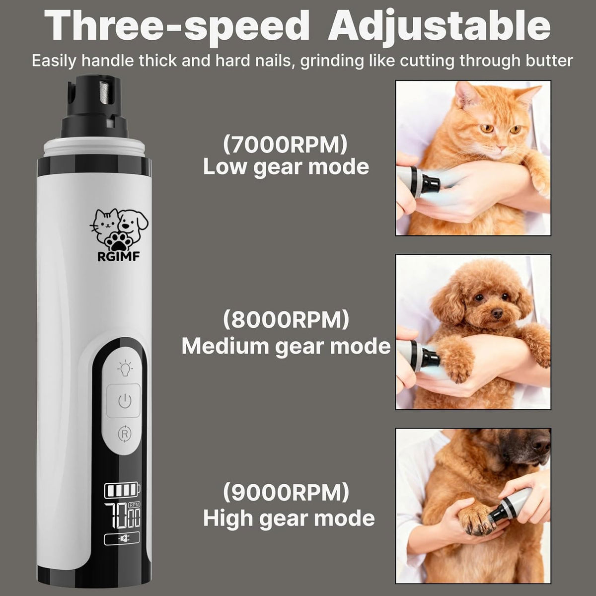 Dog Nail Scratch Board with Hand Strap + Dog Nail Grinder A55762
