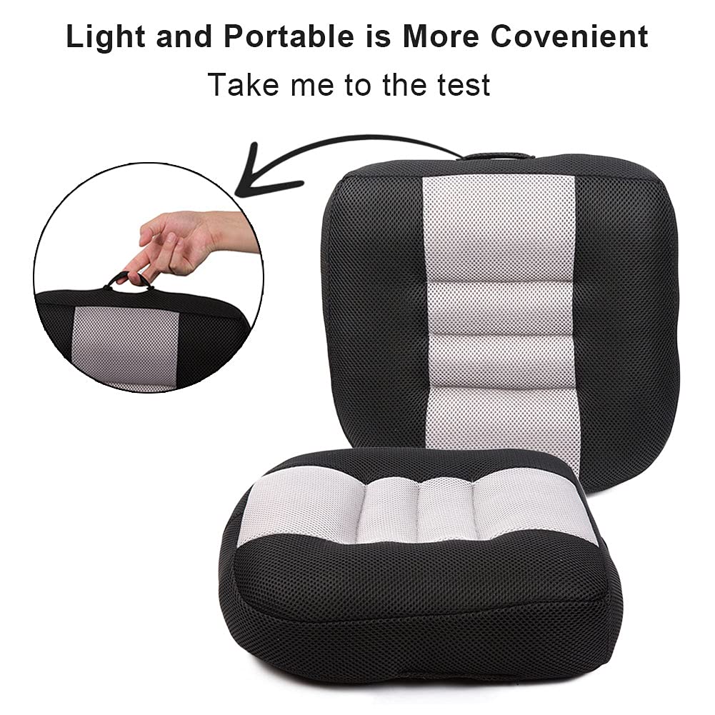 Black Breathable Mesh Car Booster Seat Cushion Z33640