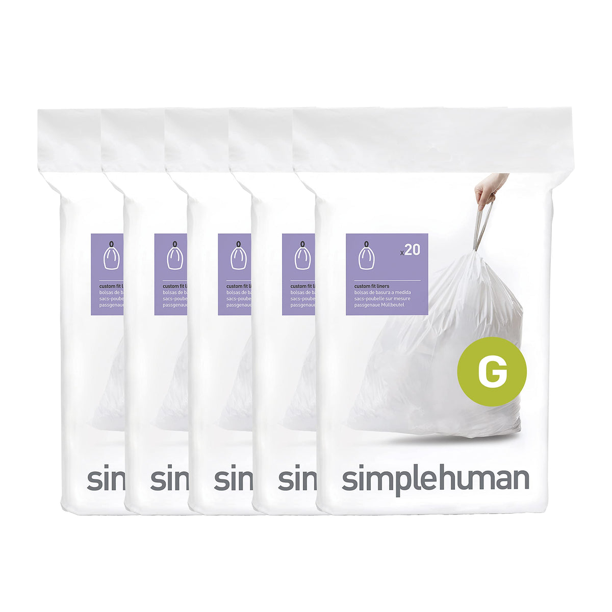 100 Count Drawstring Kitchen Trash Bags Y7637