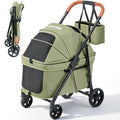 Foldable Pet Stroller Green R9275