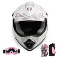Youth Kids DOT Approved Motocross Helmet with Goggles and Gloves H265605