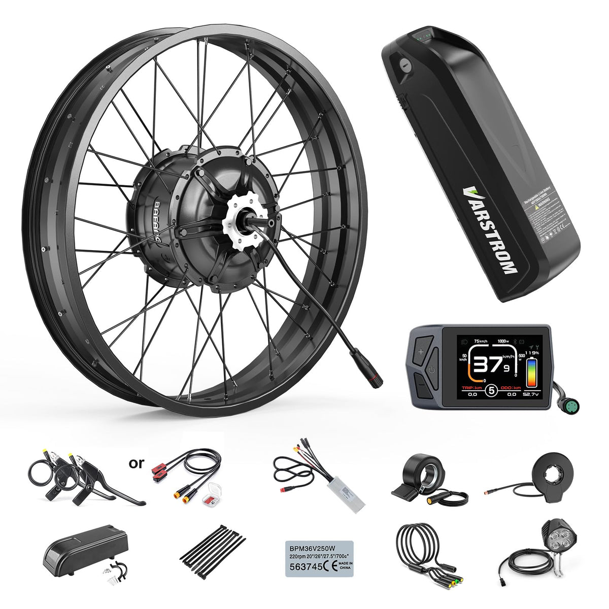 48V 1000W Ebike Conversion Kit with TFT Display and Battery W741670