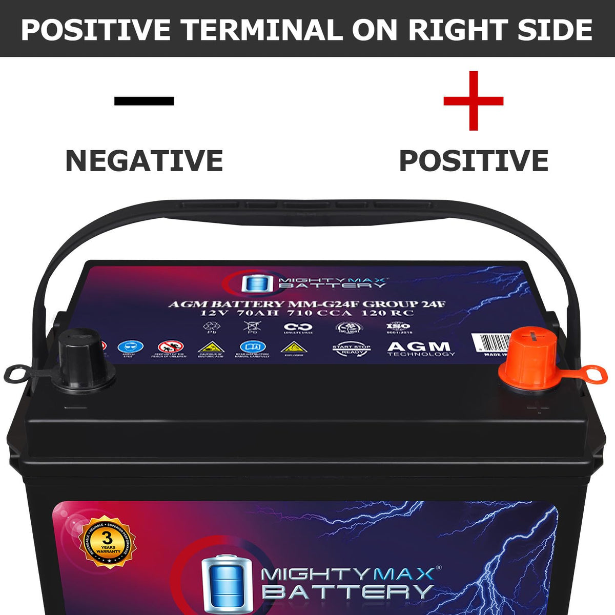 12V 70Ah AGM Replacement Battery B304