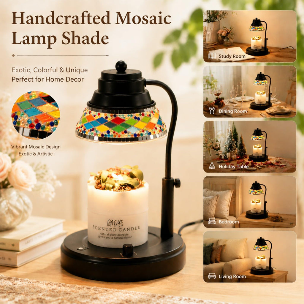 Black Candle Warmer Lamp with Timer & Dimmer R789