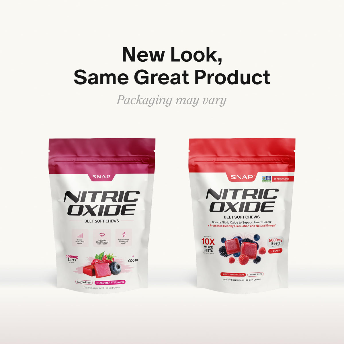 Nitric Oxide Beets Soft Chews + Heart Health Capsules D278