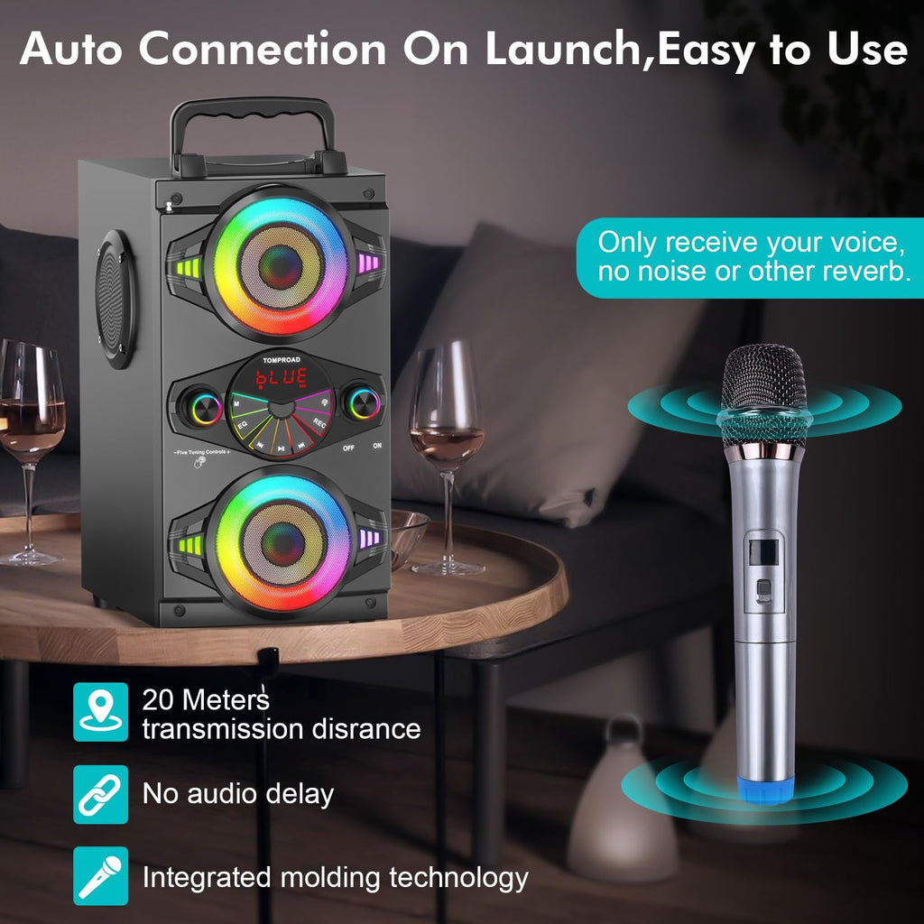 60W Portable Bluetooth Speaker with Subwoofer J34658