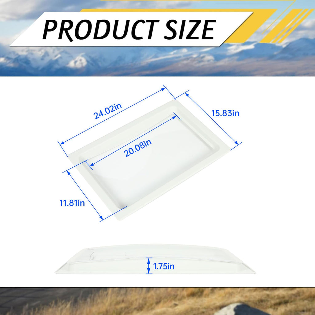 24" Shatterproof Clear RV Skylight Dome Cover A843
