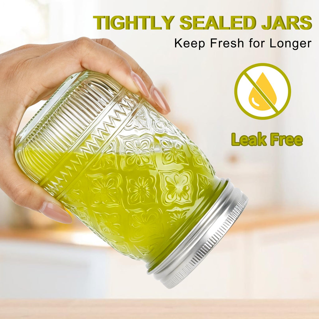 12 oz 20 Pack Mason Jars with Lids and Bands Z1650
