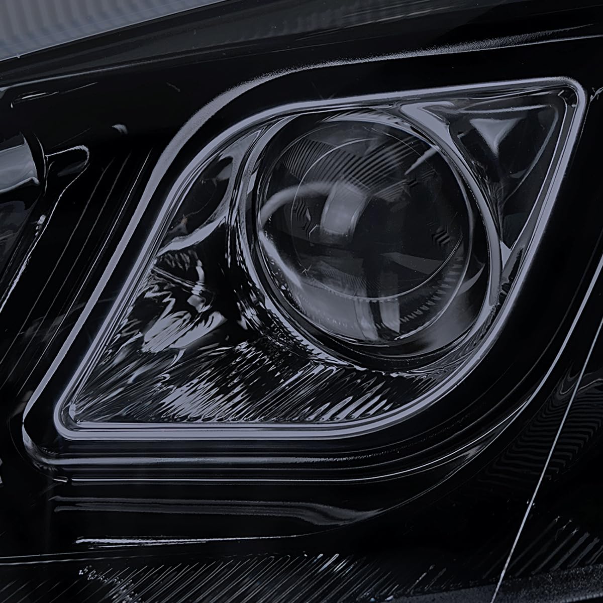 Glossy Black LED Projector Headlights A2384