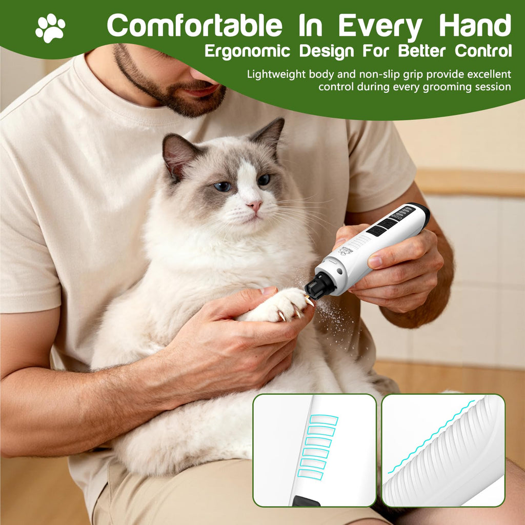 4-Speed Rechargeable Quiet Electric Dog Nail Grinder G874