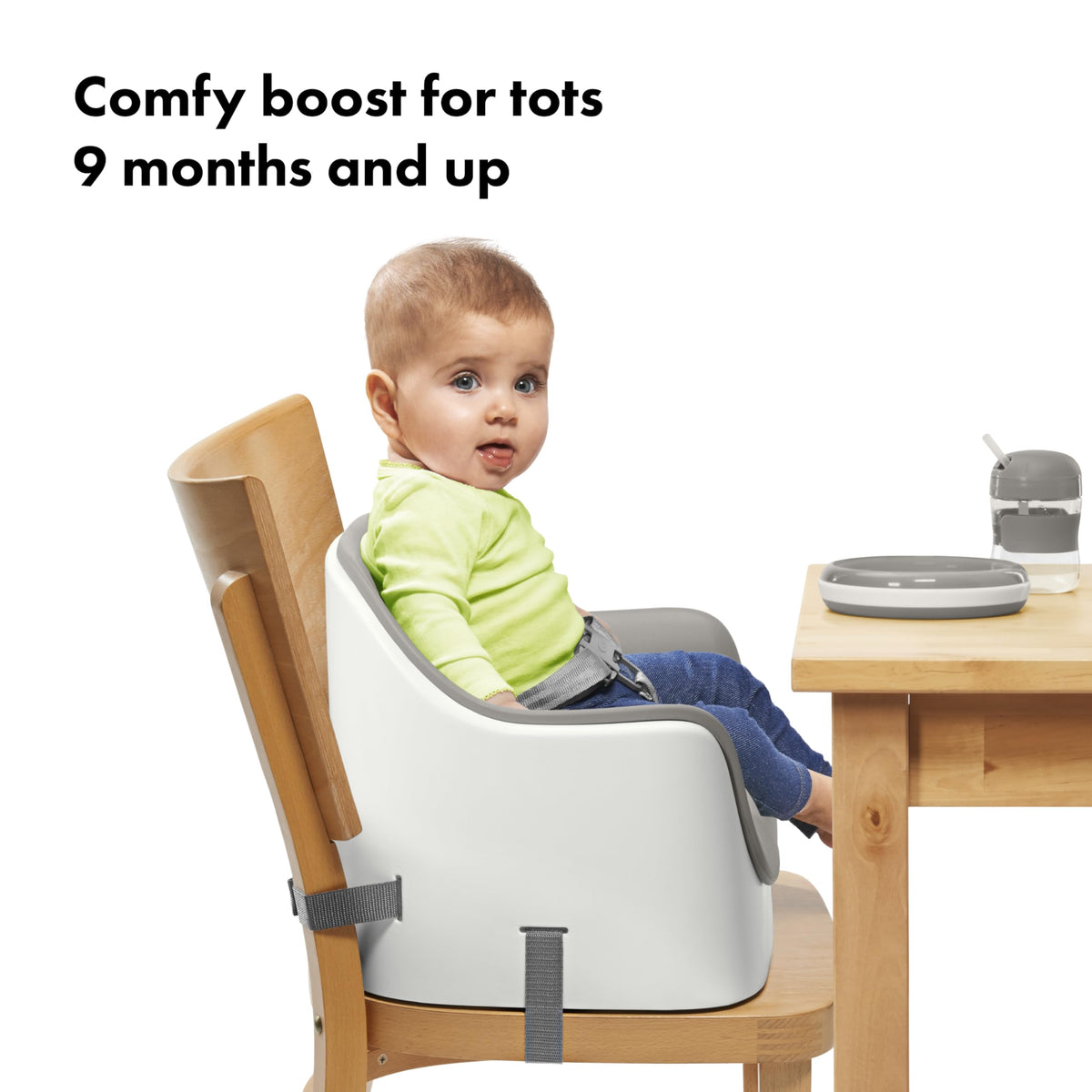 Gray Toddler Booster Seat with Removable Cushion P158614