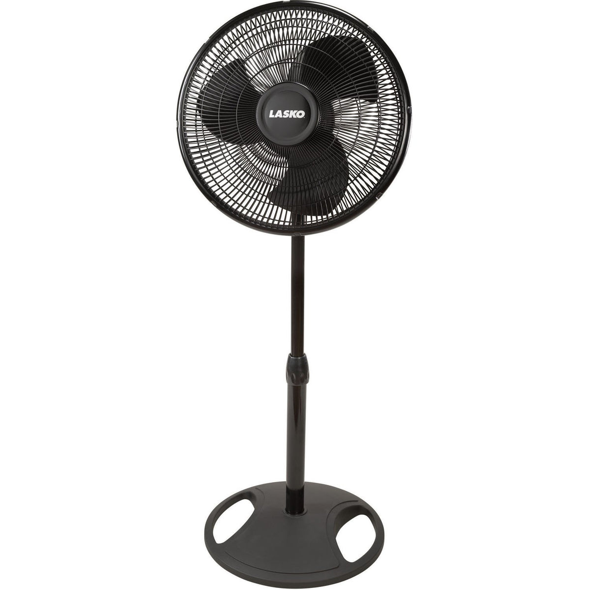 16 Inch Oscillating 3 Speed Pedestal Stand Fan, Black (2 Pack) U283828