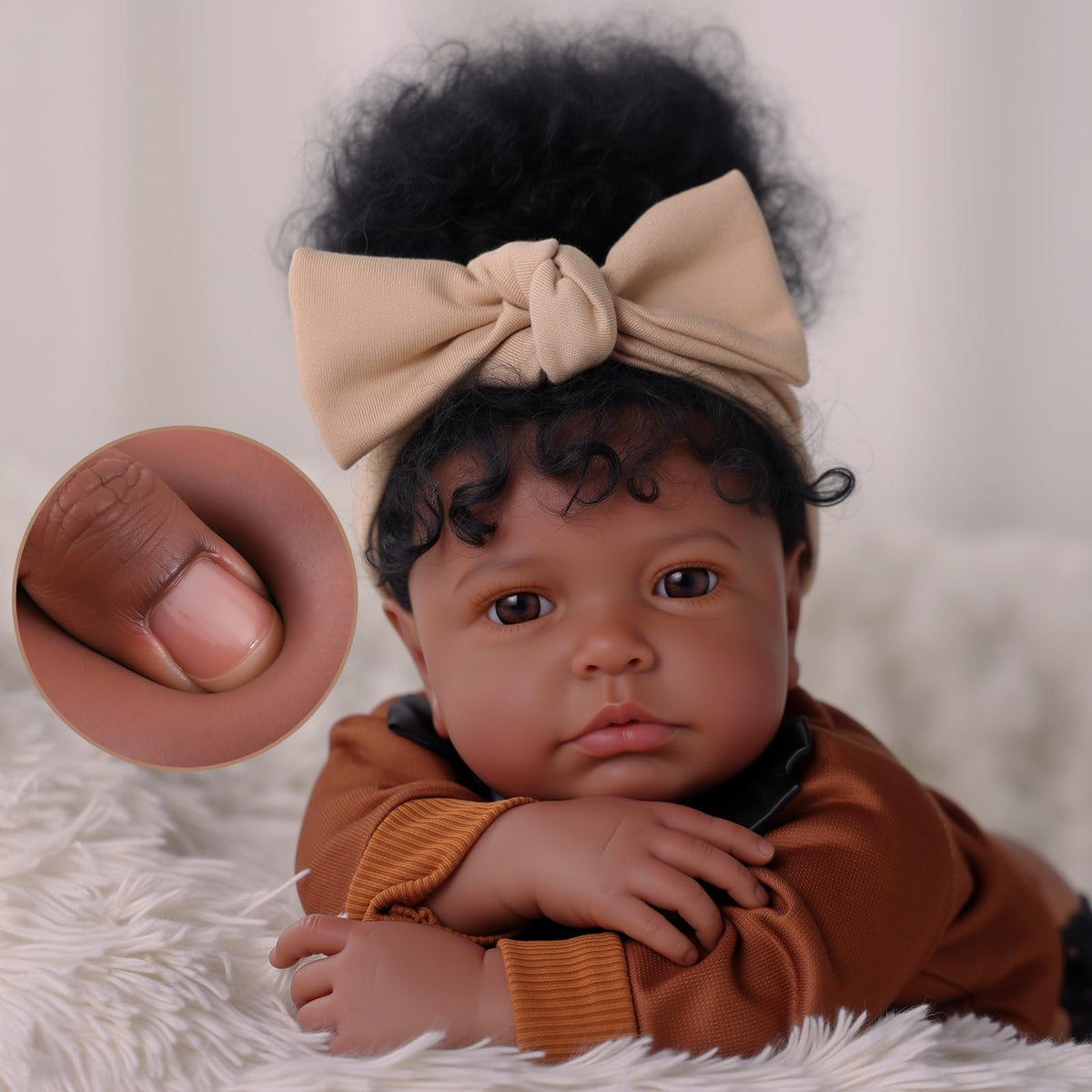 20 Inch Black Baby Doll with Play Set K5658