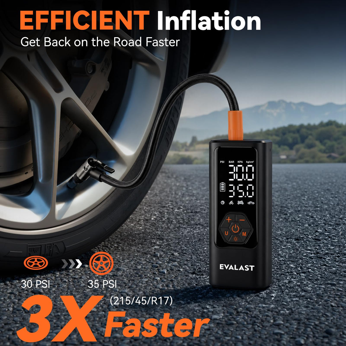 Portable Air Compressor 150 PSI Cordless Tire Inflator Y746