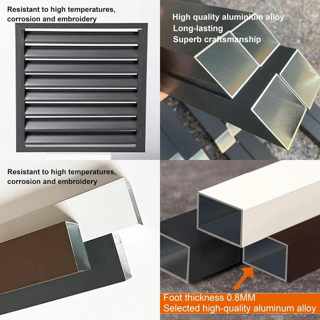Air Conditioner Fence for Outside Units, Mini Split Pipe Cover, Aluminum AC Cover V759914