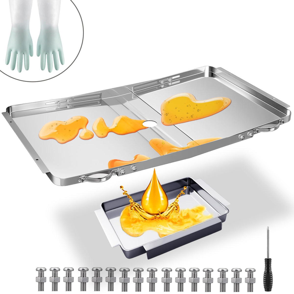 Grease Tray with Catch Pan (25-34 inch) D950298