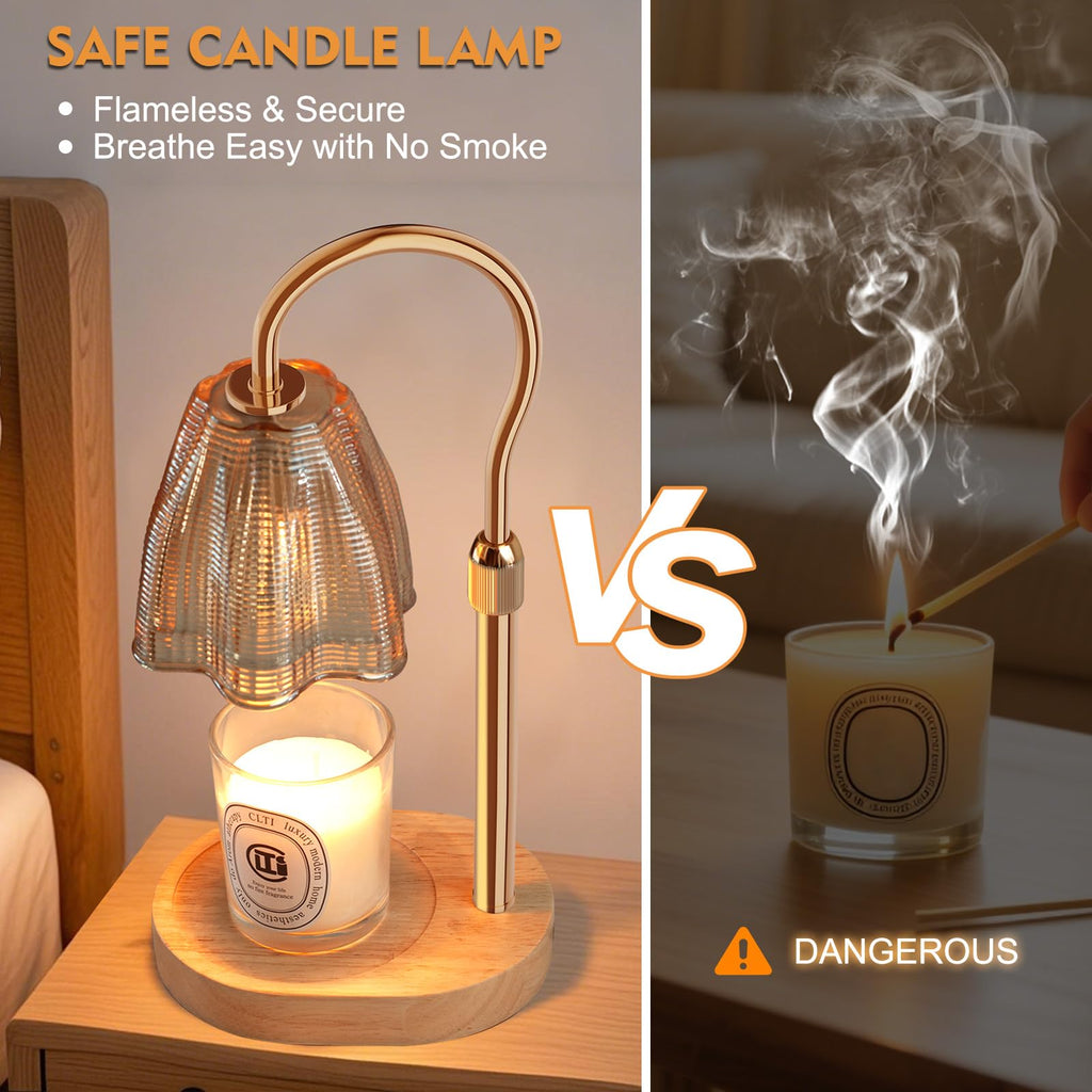 Adjustable Candle Warmer Lamp with Timer & Dimmer J268981