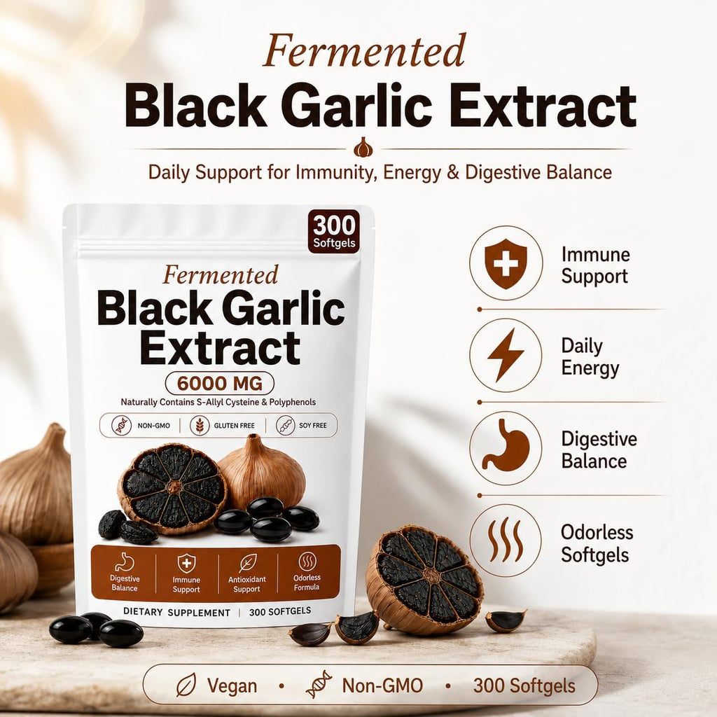 Black Garlic Extract Capsules 300 Softgels K867011