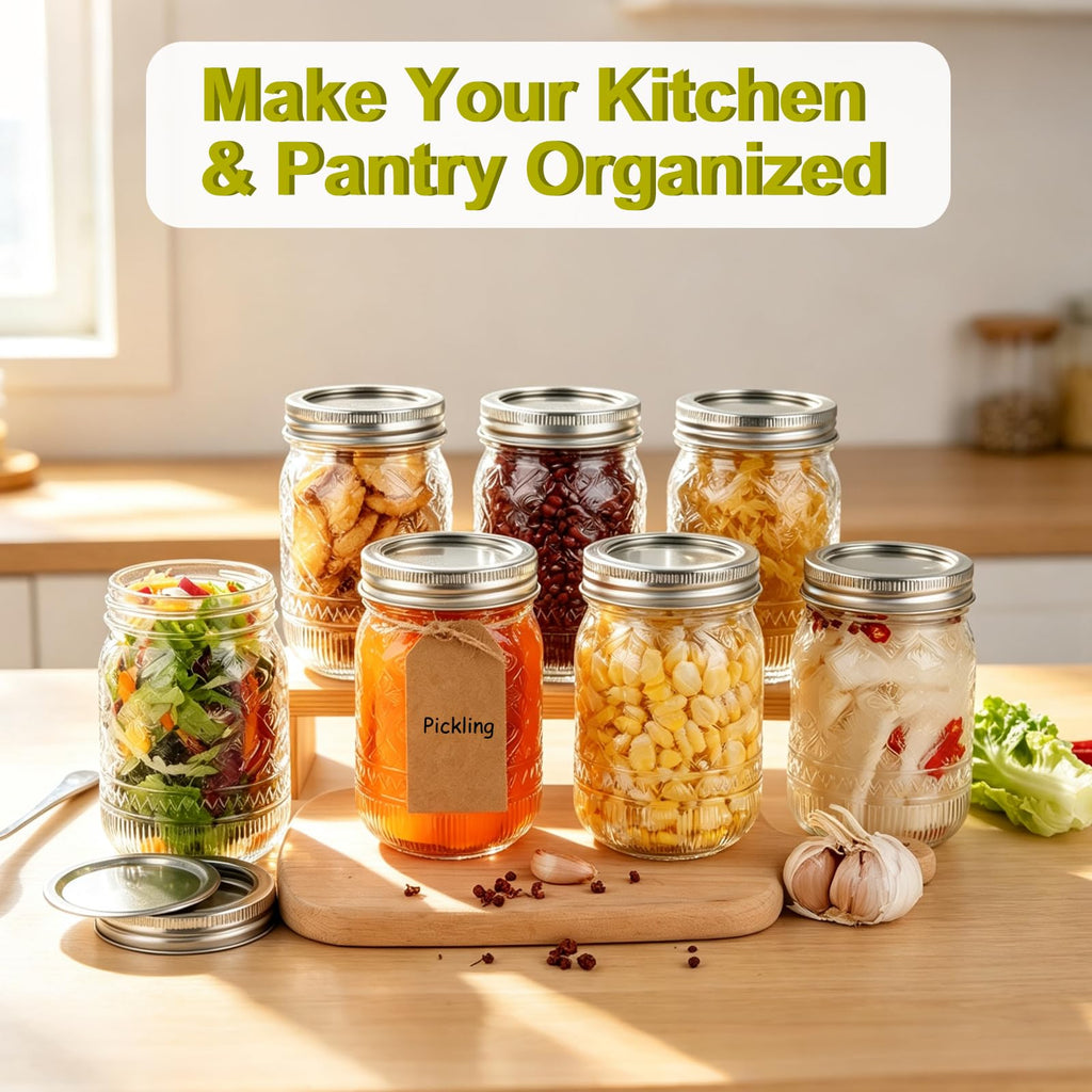 12 oz 20 Pack Mason Jars with Lids and Bands Z1650