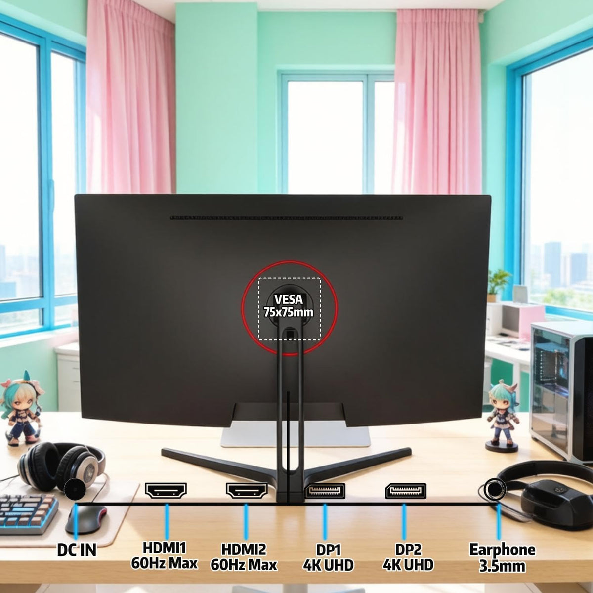 32" 4K UHD IPS 60Hz Monitor F19876