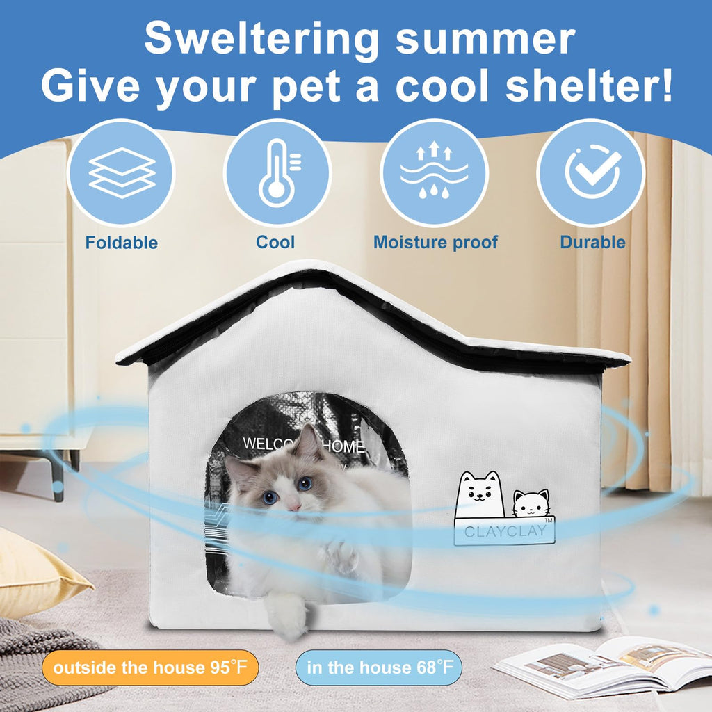 Heated Waterproof Insulated Outdoor Cat House K5192