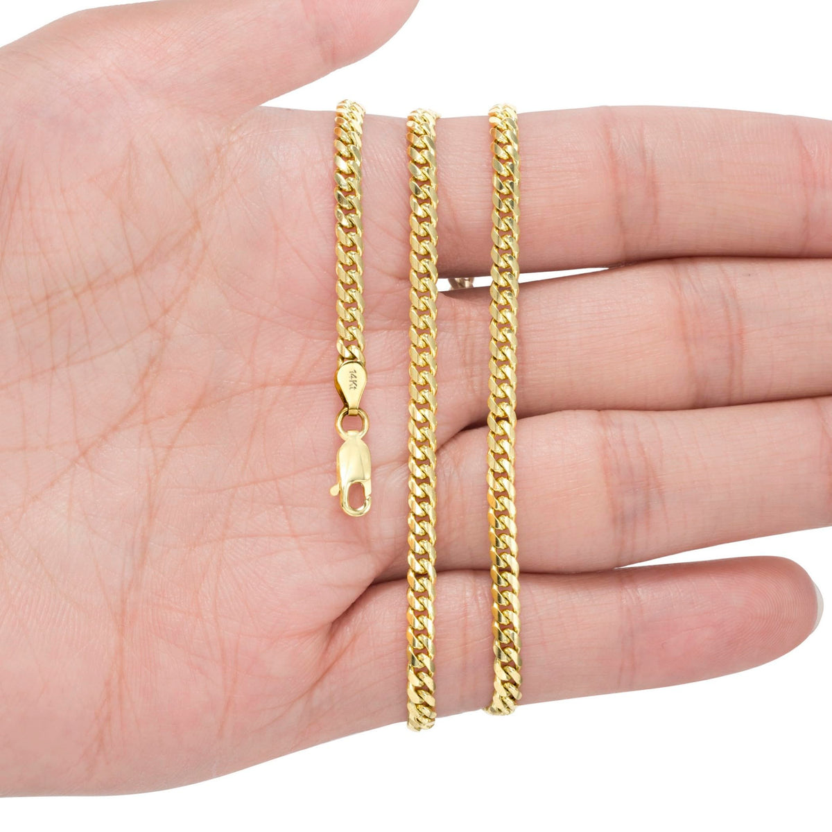 14k Yellow Gold Cuban Link Chain Necklace X461099