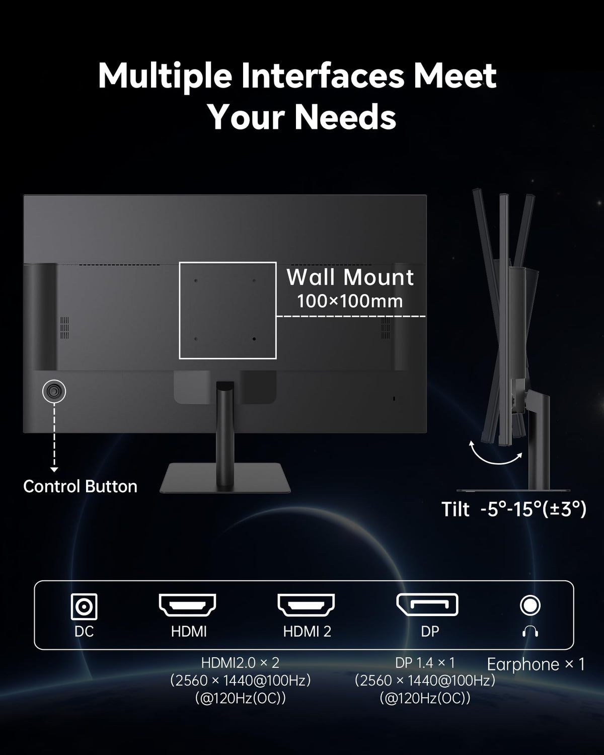 32 Inch 2K IPS 1440p Monitor with HDR10 V6145