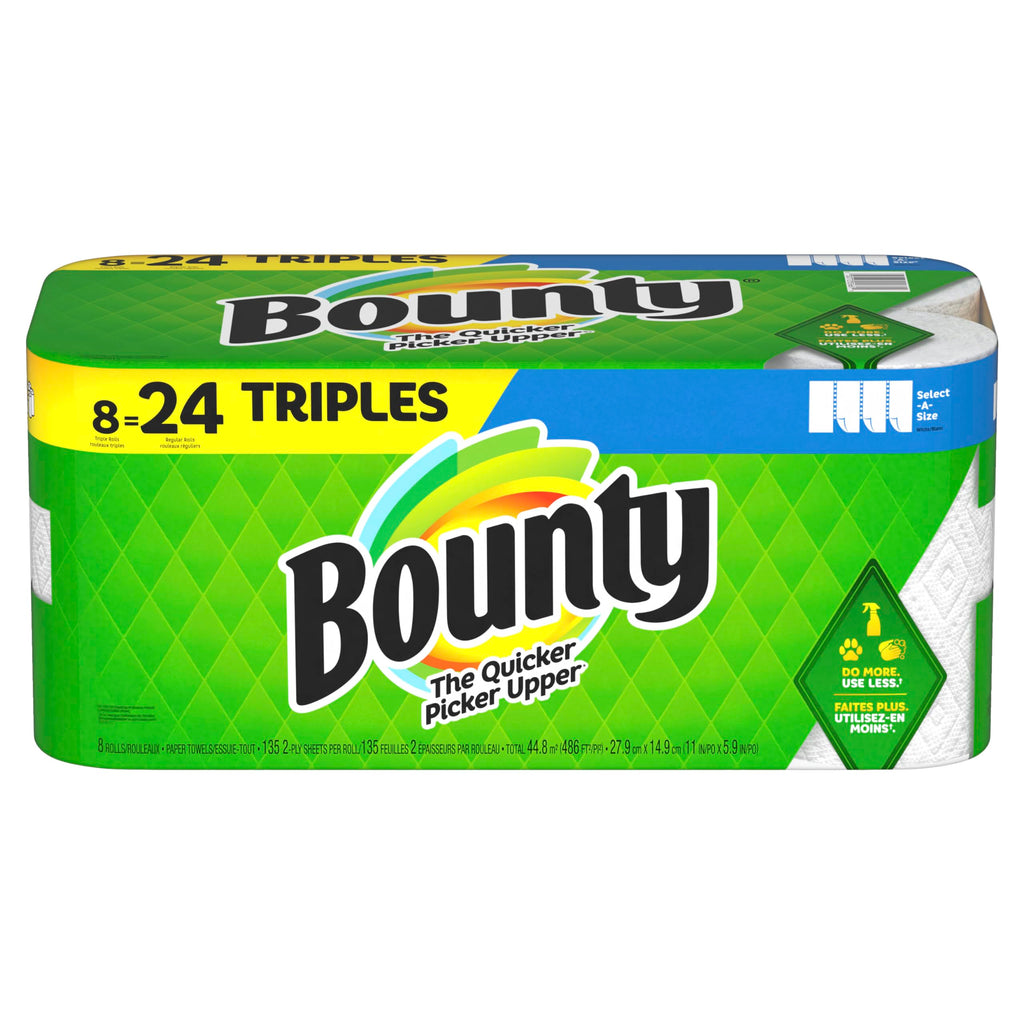 White Paper Towels, 8 Triple Rolls P770