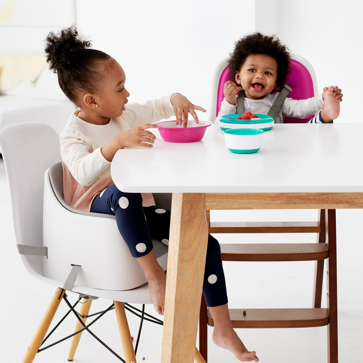 Gray Toddler Booster Seat with Removable Cushion P158614