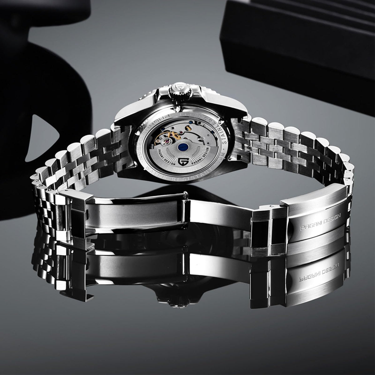 Automatic 40MM Date 100M Waterproof Stainless Steel Sapphire Glass Men Watch Z755