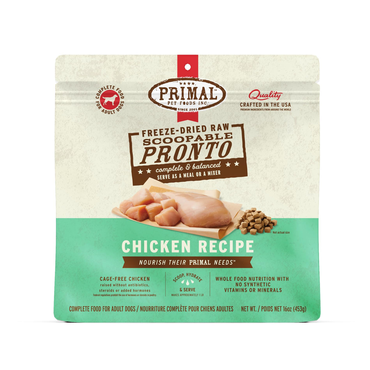 Freeze Dried Chicken Dog Food 16 oz V208