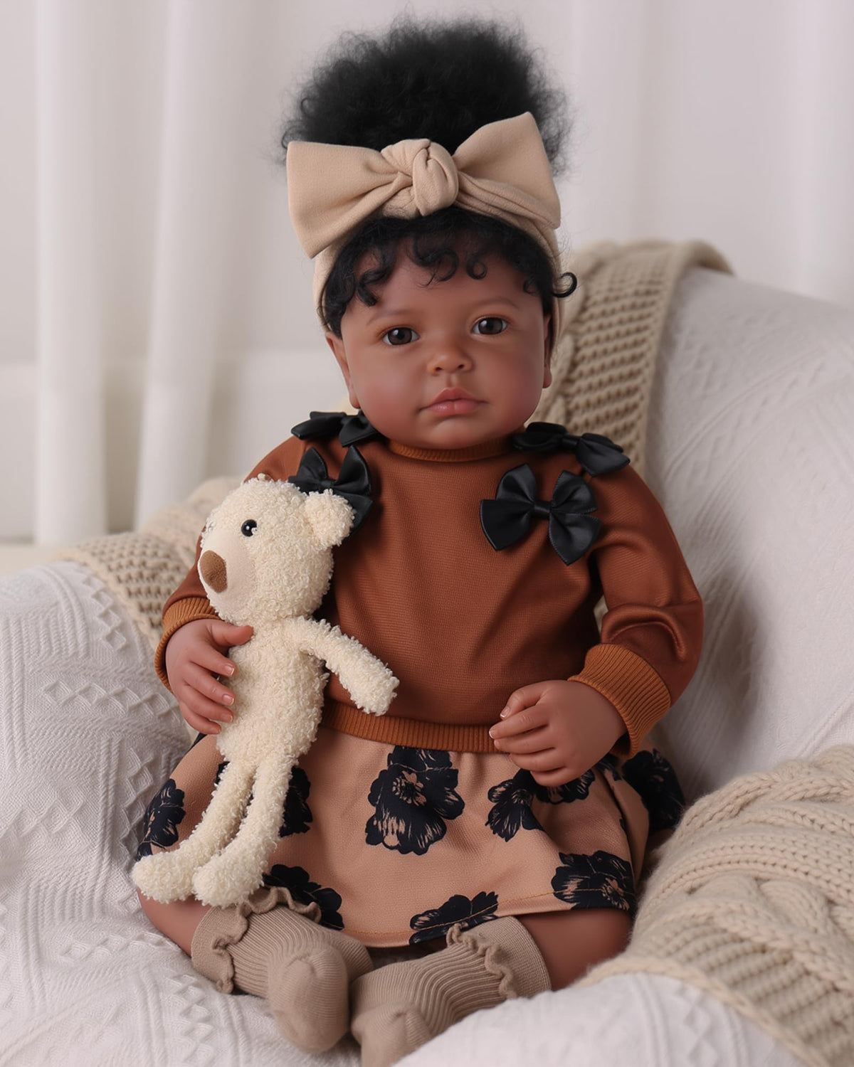 20 Inch Black Baby Doll with Play Set K5658