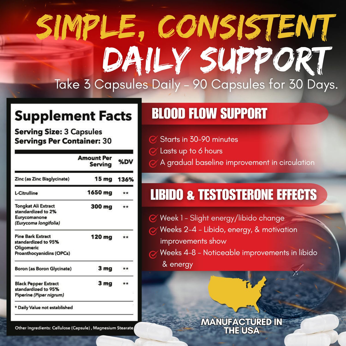 90 Capsules Nitric Oxide Supplement U440155