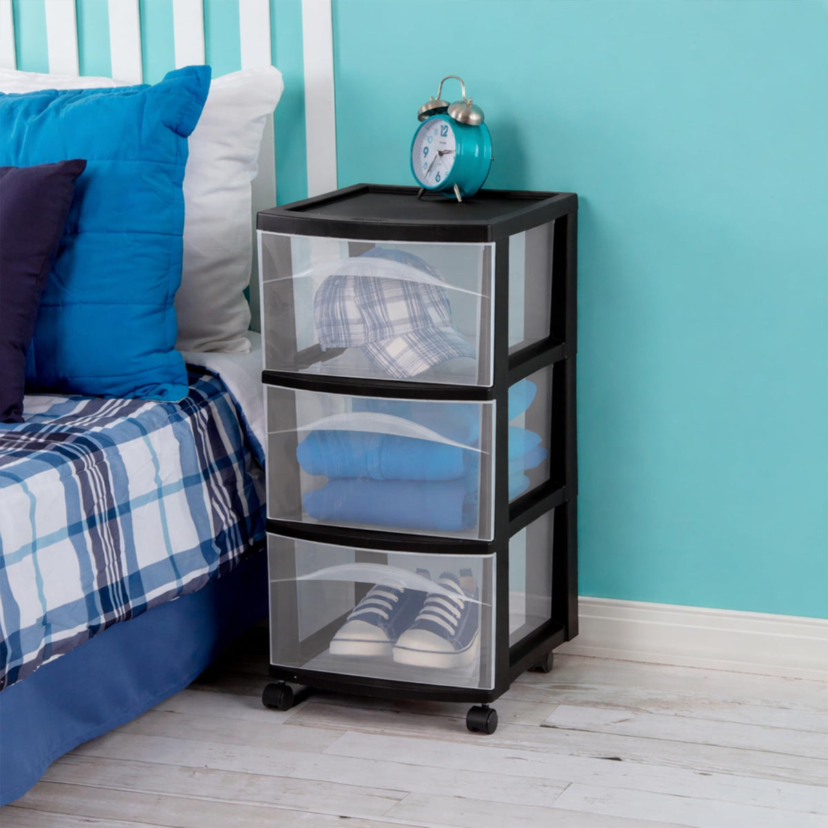 3-Drawer Cart with Wheels, 2-Pack M694309