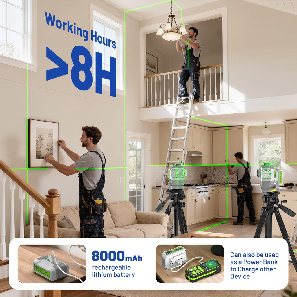 360 Self Leveling Green Laser Level with Remote Control N72025