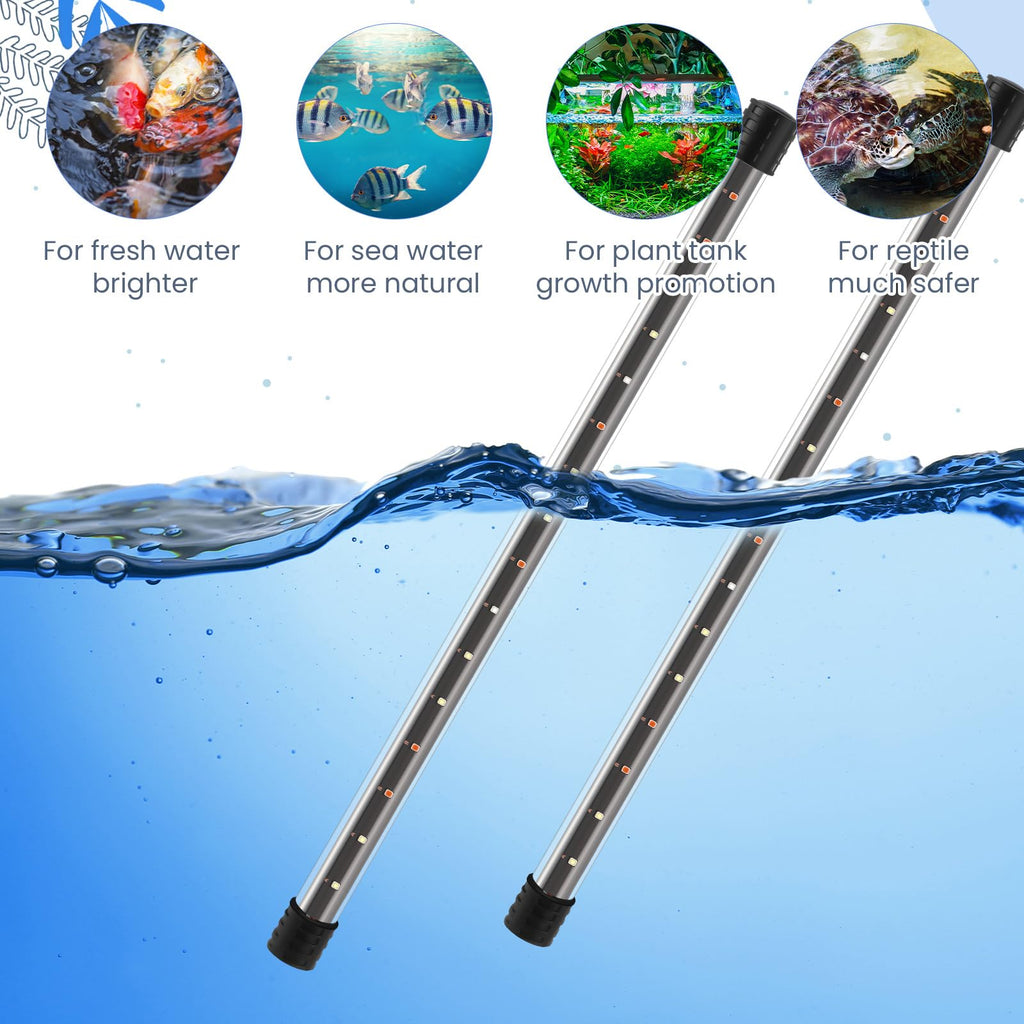 Aquarium Lids Canopy with LED Light, 3 Pcs, Clear, 20x10in G462