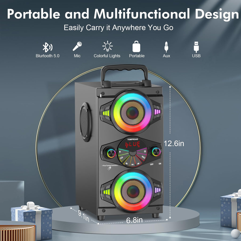 60W Portable Bluetooth Speaker with Subwoofer J34658