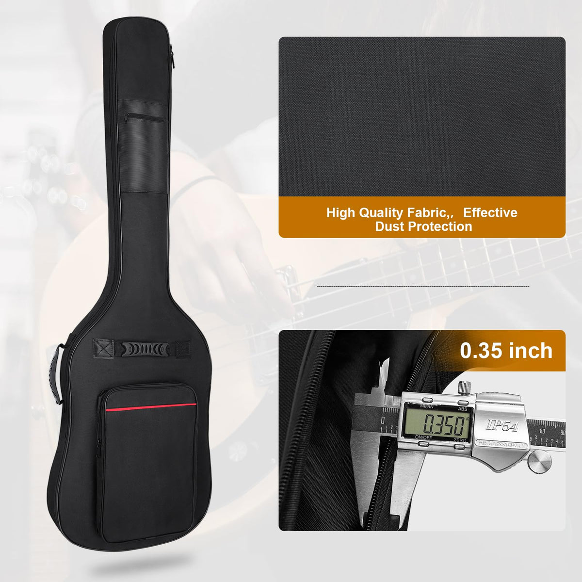 7mm Padding Waterproof Electric Bass Guitar Bag G6145
